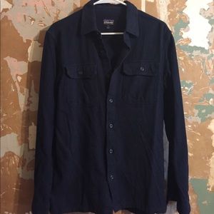 Patagonia Organic Cotton Chamois, Navy Blue Small